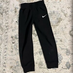 Nike Kids Black Sweatpants with White Logo